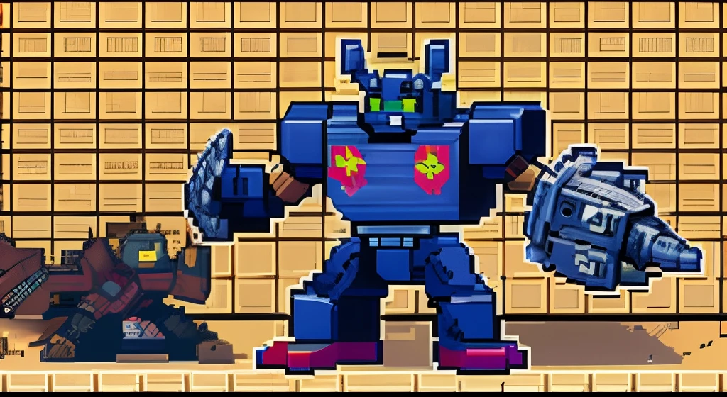 pixel game，character  design，Transformers robots，hornet， Pixel art #pixelart，super-fine，32-bit pixels