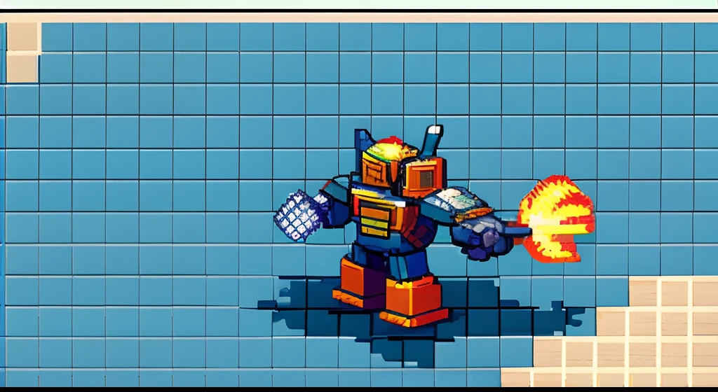 pixel game,character design,Transformers robots,hornet, Pixel art #pixelart,super-fine,32-bit pixels