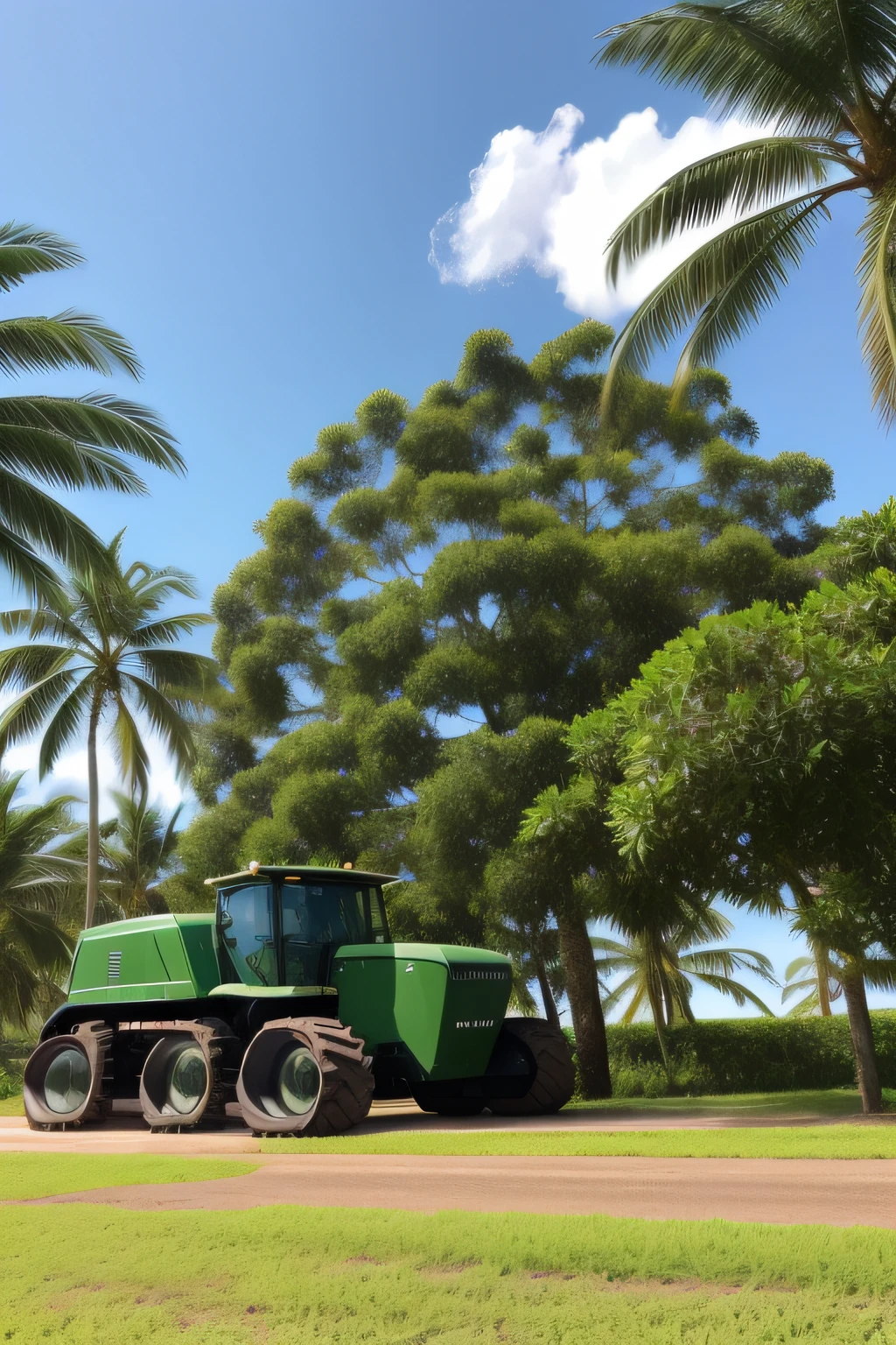 harvester in plantation