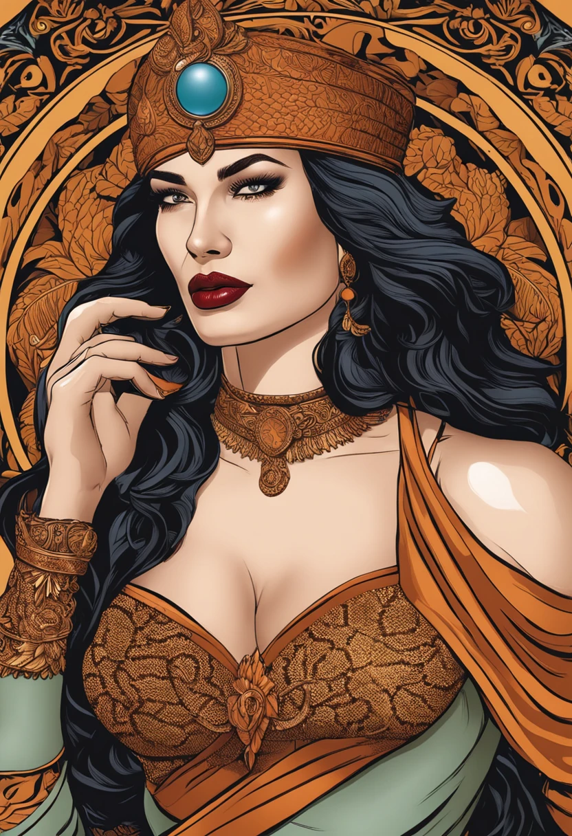 G.I. Nu wa, Snake god, snake eyes, snake tongue, intricate face details,milk,Bubble,transgender,Comic book page style with white margins, pictogram, Vibrant, colorful, Official Digital Art, 16K, Intricate details, big breasts enchanting, Professional manufacturing, Beautiful vector illustration, 12k resolution,3D, All characters in detailed full body, High details,Ultra high quality, hyper photorealism, Photorealism, Octane rendering 3