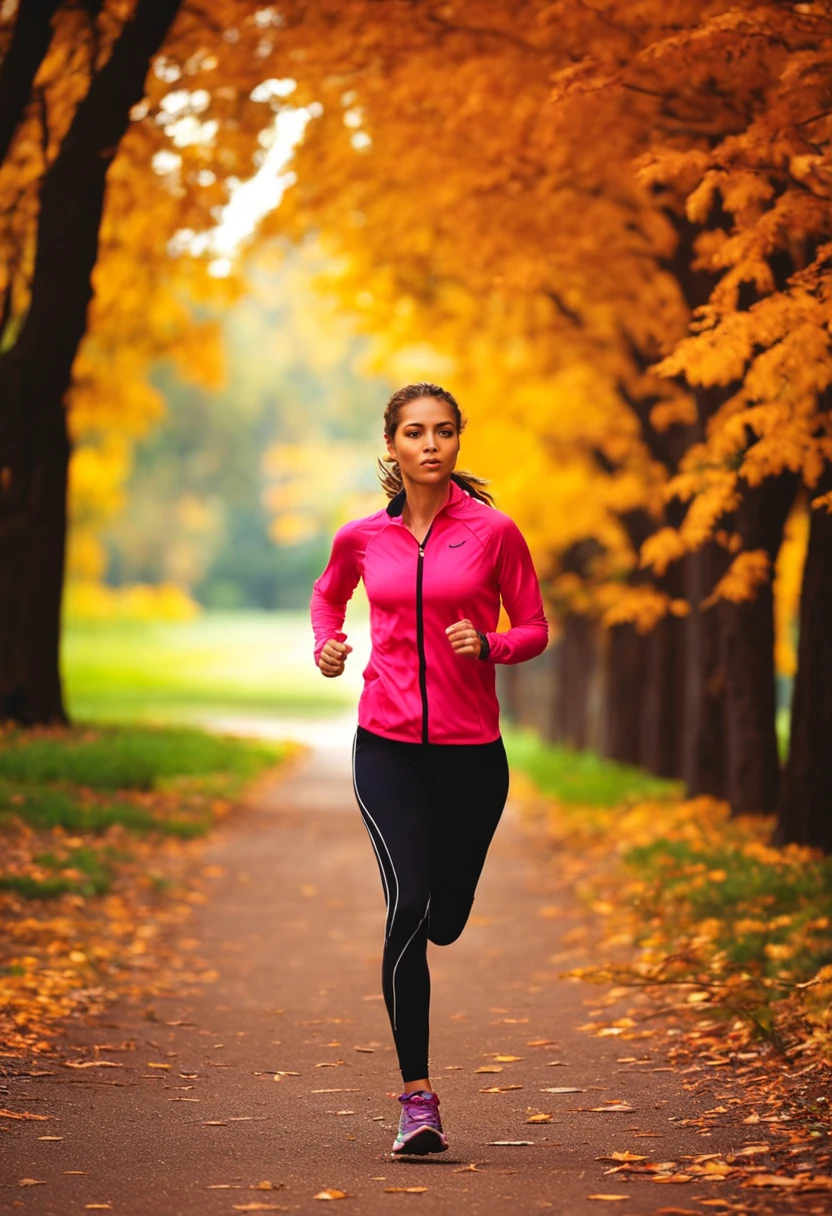 1 girl, jogging