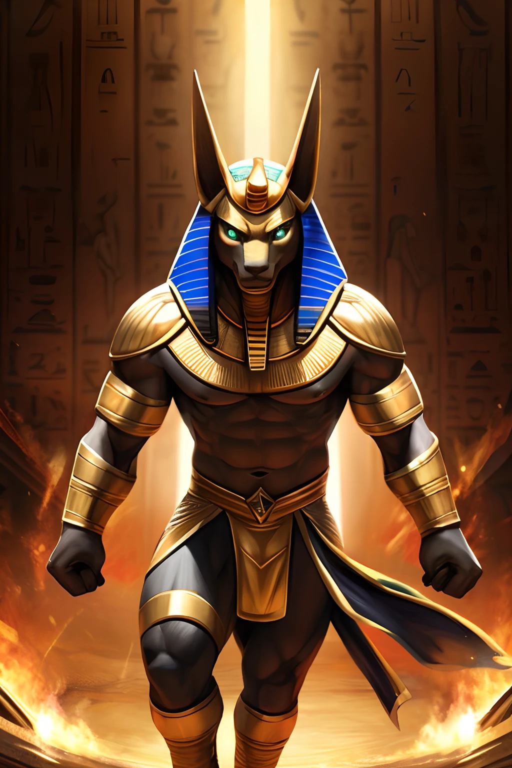 photo of Egyptian god Sekhmet , full body shot, action pose, looking at viewer, photo realistic, photo realism