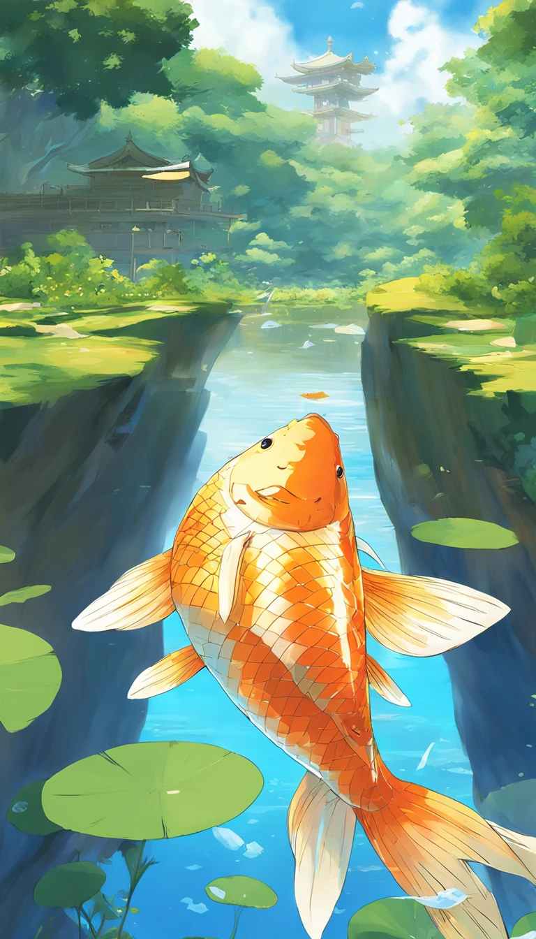 Golden carp、Deities々Holy Land of、Carp up、Jumping figure、Carp that seems to be profitable