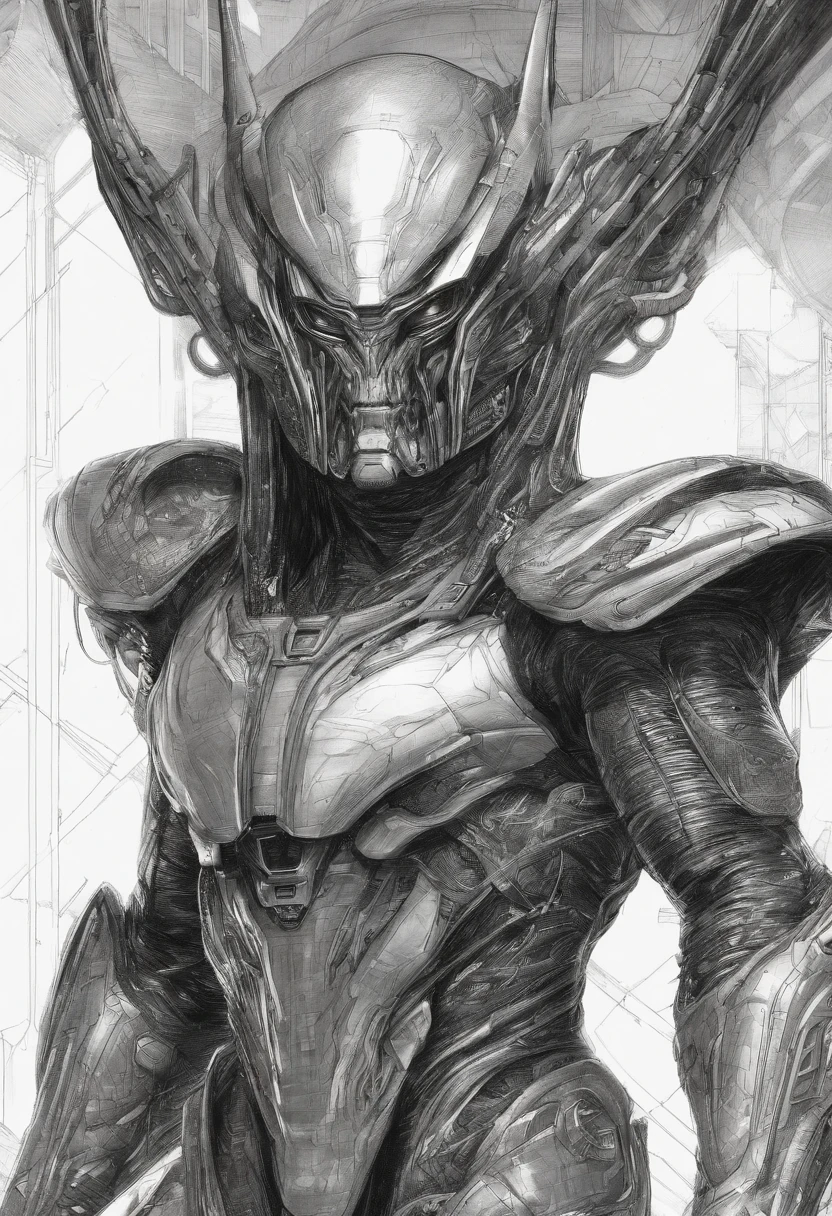 Thor, AB JLEE2, Complex pencil sketches, Expressive eyes and nose and mouth, unzoom, author:Jim Lee Right Section Centered, Key, Visual, Complex, Highly Detailed, Breathtaking, Precise Line Art, Vibrant Panorama Film