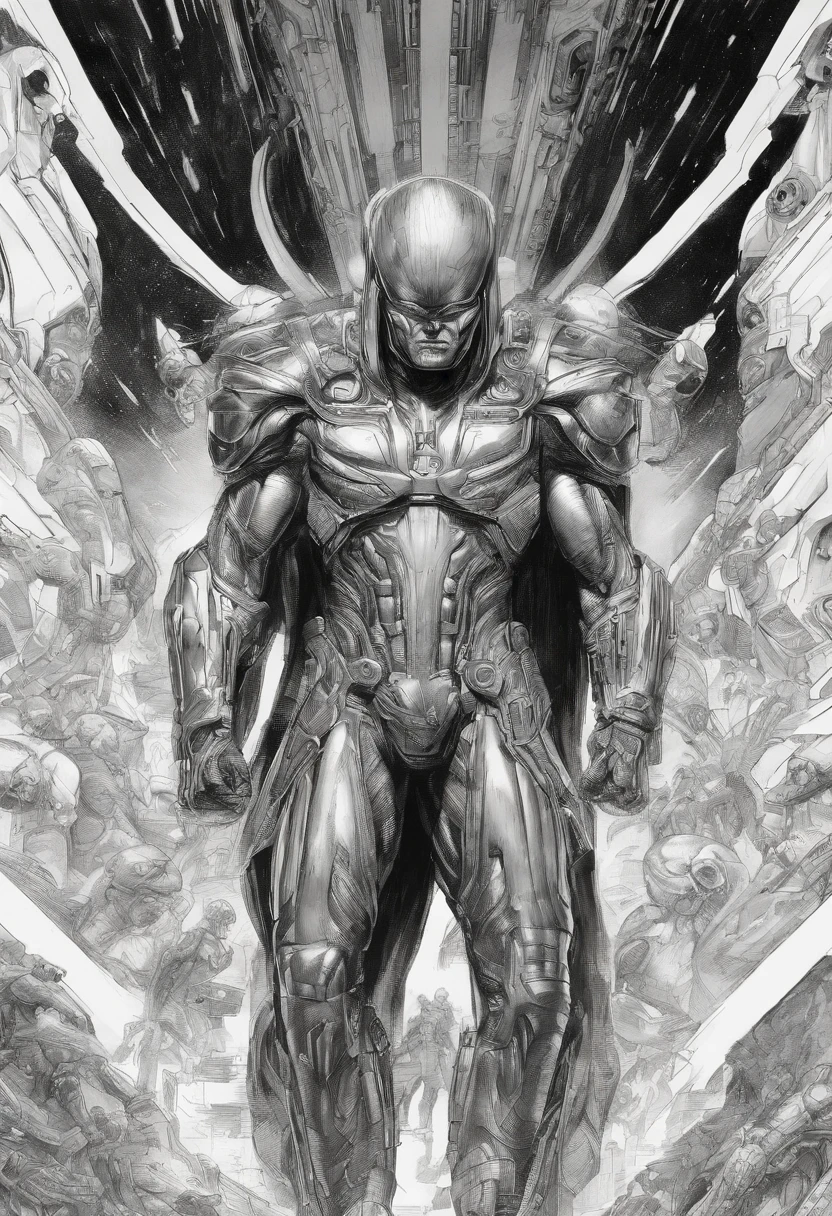 Thor, AB JLEE2, Complex pencil sketches, Expressive eyes and nose and mouth, unzoom, author:Jim Lee Right Section Centered, Key, Visual, Complex, Highly Detailed, Breathtaking, Precise Line Art, Vibrant Panorama Film
