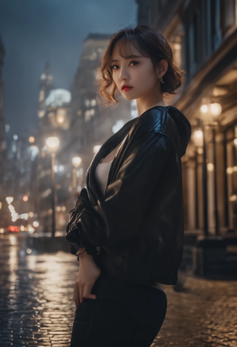 Girl with a camera、mix4、(8K、RAW photography、topquality、tmasterpiece:1.2)、(realisitic、photorealestic:1.37)、1girl in、Cute little、urban landscape、the night、Sateen、Wet、Professional lighting、Photon mapping、Radio City、physical based rendering、gradient brunette hair、short curly hair、a handsome、girly、white ball set、Excellent image performance、hight resolution、1080p、(clear face)、(detailed facial description)、(detailed hand description)、(Piece masuter)、(exquisite CG)、 Extreme light and shadows、messy hair、tmasterpiece、Abundant detail、(Exquisite facial features)、(Outstanding picture quality)、(tmasterpiece)、(Eyes of detail)、Looking forward to your eyes、tender collarbones、(huge tit:1.2)、(Transparent purity :1.2)、full bodyesbian