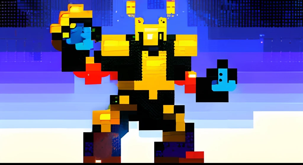 pixel game，character  design，Transformers robots，hornet， Pixel art #pixelart，super-fine，32-bit pixels