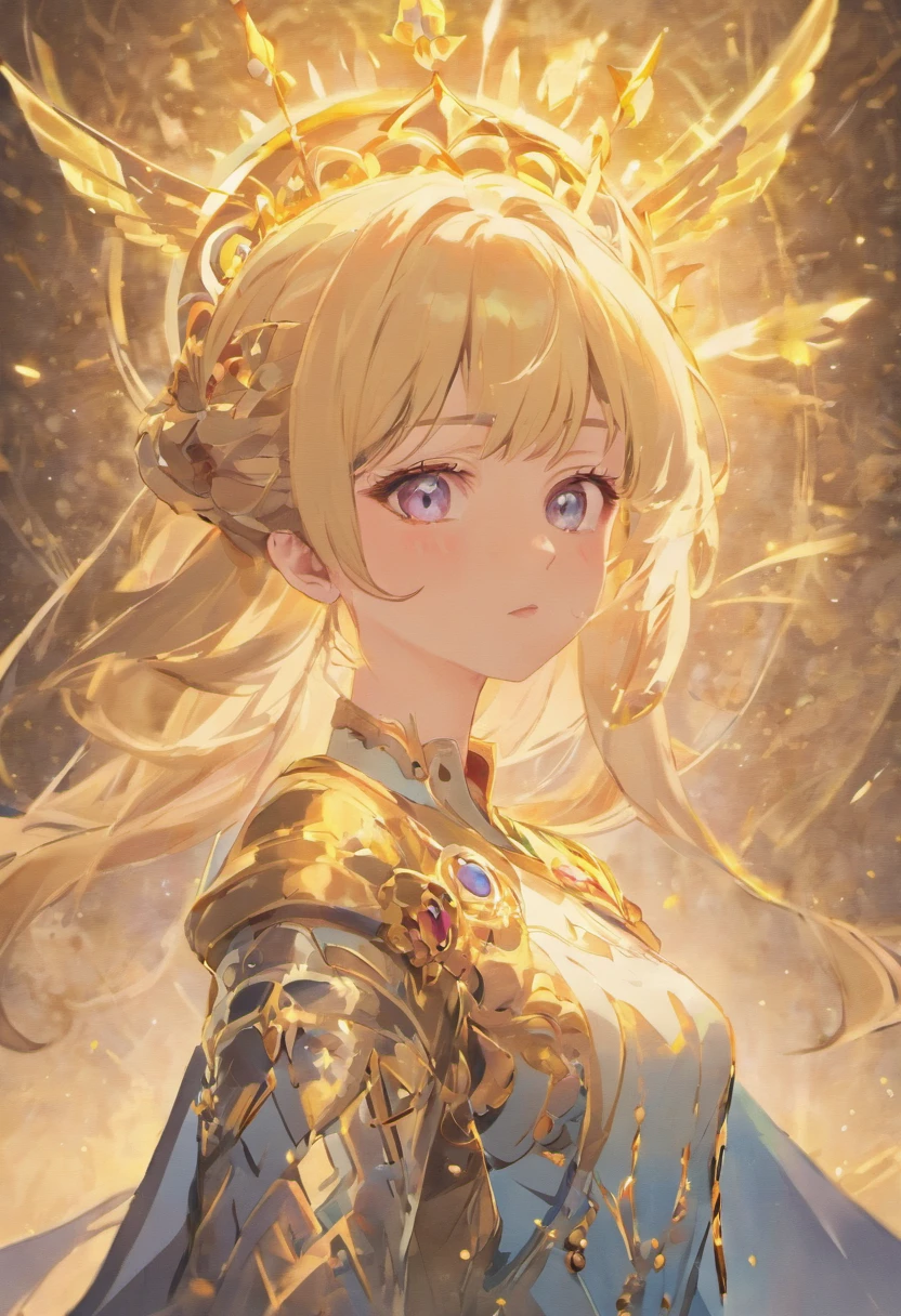 a close up of a woman with a tia on her head, blond-haired princess, Guviz-style artwork, Ross Tran 8 K, a beautiful fantasy empress, 8K high quality detailed art, portrait of an elf queen, 4k highly detailed digital art, beautiful and elegant elf queen, princess portrait, portrait of queen of light