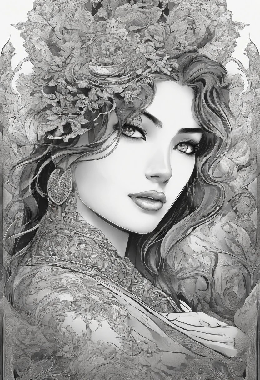 Black and gray realistic tattoo art of tiger withalf +Hannya mask style (((tiger eyes))) +black woman on right side, illustrator, 0mib, masterpiece, high quality, black and gray, monochrome, 8k, high resolution, high detail, japanese, samurai, extremely detailed eyes and face, japan , black woman on right side, beautiful detailed nose, beautiful detailed eyes, light on face, looking at viewer, (1 woman, mature face), realistic face, full lips, captivating smile, realistic body, (RAW photo, best quality ), (realistic, photorealistic: 1,3) , masterpiece, extremely beautiful, extremely detailed,,with ink splatter sketch effect ,he is with open mouth looking very fierce and angry, nsfw