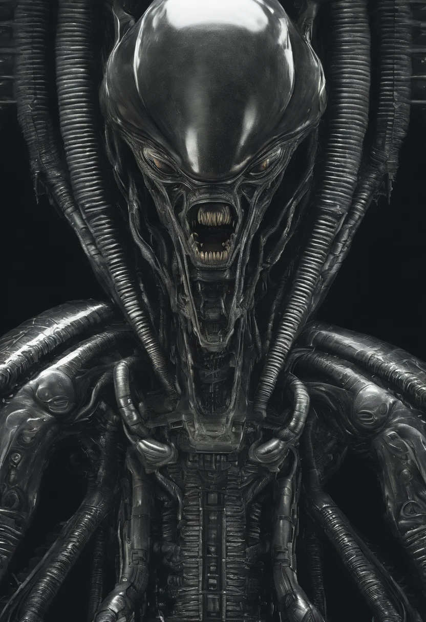 Engenheiro Prometeus Alien cena HR Giger estilo ::n_desenho de estilo, Low-quality imperfection, boneco, jogo, anime