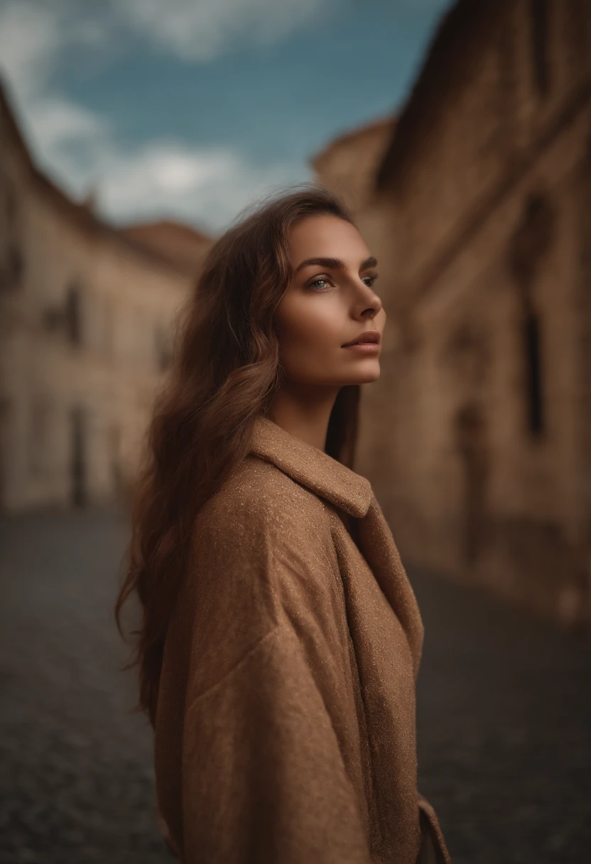 Femme arafed avec de longs cheveux et un haut blanc debout devant un mur de pierre, fille aux cheveux bruns, Elle a environ 1 6 ans, Pokimane, cheveux fluides debout sur un rocher, aux cheveux longs, jeune belle femme, soft portrait shot 8 k, Anna Nikonova alias Newmilky, Alina Ivanchenko, Photo de la jeune femme
