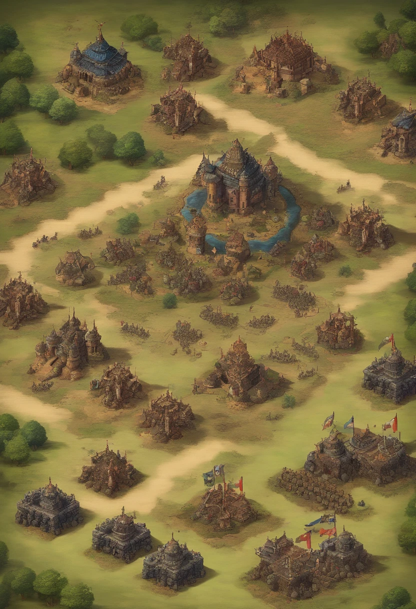 Abraham, a hero with a strong army, facing four Great Kings, realistic, 8k