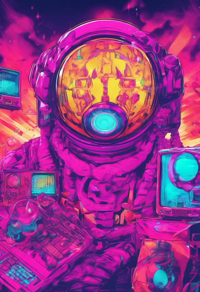 retro valvepunk , on battlefield, outdoors, cluttered environment, glass valves