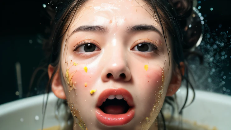 （（top Quority，8K，tmasterpiece：1.3）），woman（hot onsen），perspired，Water droplets on the forehead of the face，exteriors，background urban cityscape，Overhead，Sharp focus：1.2，cute women：1.4，（（Layered Hair Style）），（Orange shirt），very detailed face and skin and hair texture，Knotted brunette hair，Moist textured hair，Moist body，Serious serious
Crazy frantic
Moved moved
Surprised
Easy going
Grievances wronged
Gentle gentle
Poor pitiable
Screaming
Nervous
Sincere
Exhausted
Worry about Worried
Drunk tipsy
Contemptuous pale-faced
Painful
Tongue tongue
， White skin of the，Beautiful legs， beautiful delicate nose，cute young woman，18yr old，dynamic angle，Deleite para la vista，Compositional suggestiveness，while emphasizing the subject's hair，The eye，Mouth and movements，At the same time, It exudes an emotion of anticipation，It is characterized by calming tones and a mixture of light and shadow。