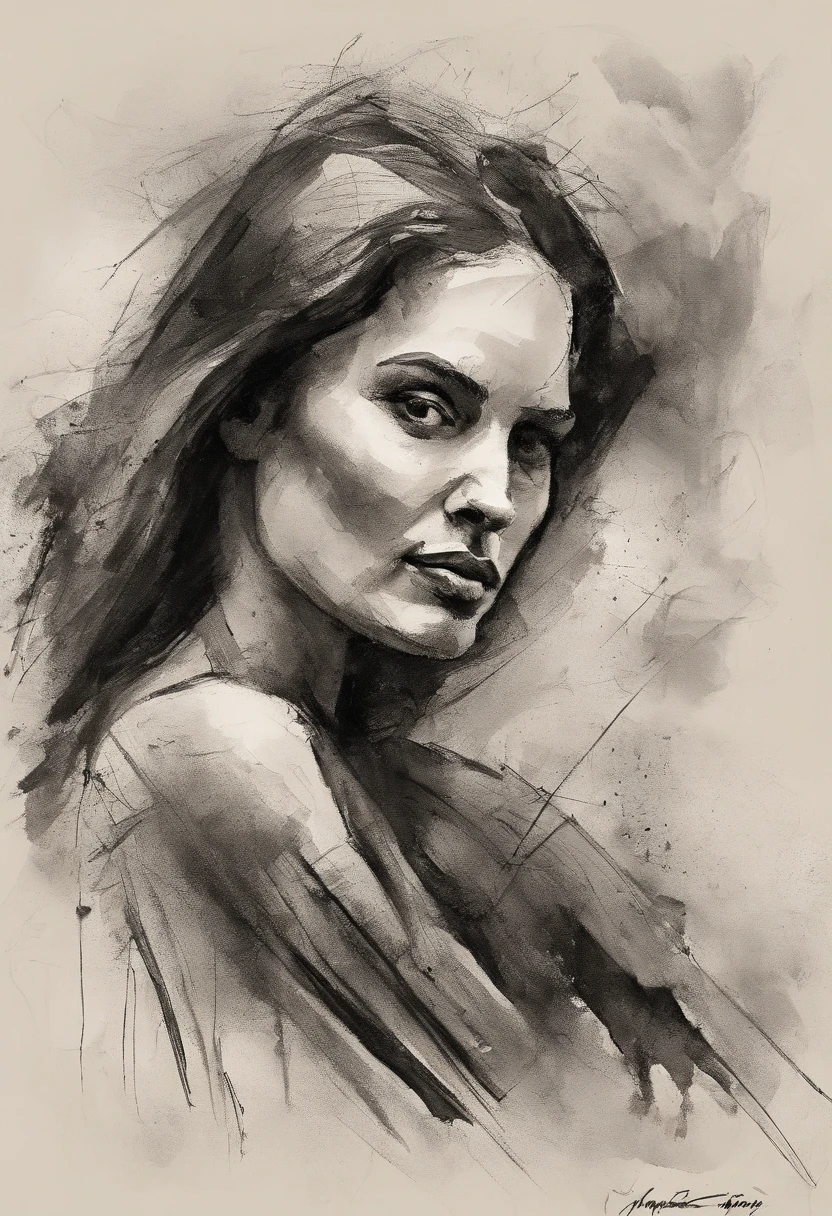 Rough coal sketch on old paper, Imagem feminina sexual, dynamic pose,Arte de linha limpa,+linhas expressivas,Paint in an expressive sketch style, hatching, black and white sketch, hand-painted, Rough coal sketch on old paper, Imagem feminino,dynamic pose,Arte de linha limpa,+linhas expressivas,Paint in an expressive sketch style, hatching, black and white sketch, hand-painted, sketching, estilo linear::Sketch note style sketch, estilo linear::Sketch annotation style