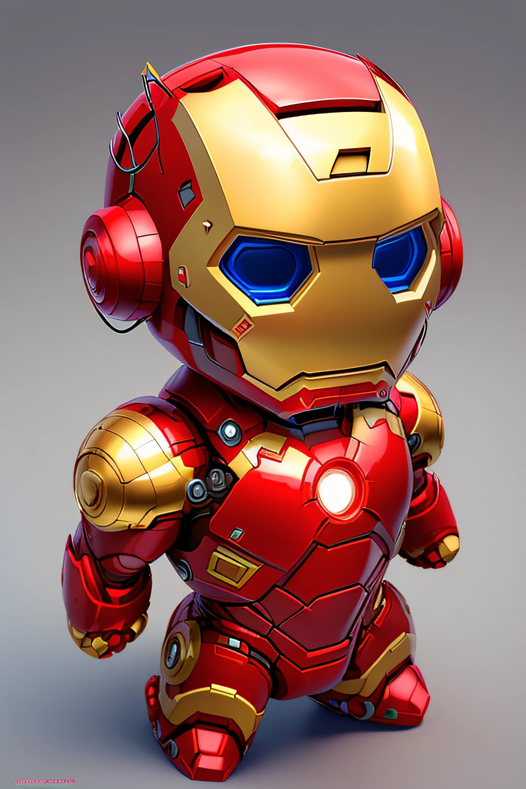 (cbzbb:1.25), portrait of cutest ironman baby illustration, artstation, CGI_Animation,