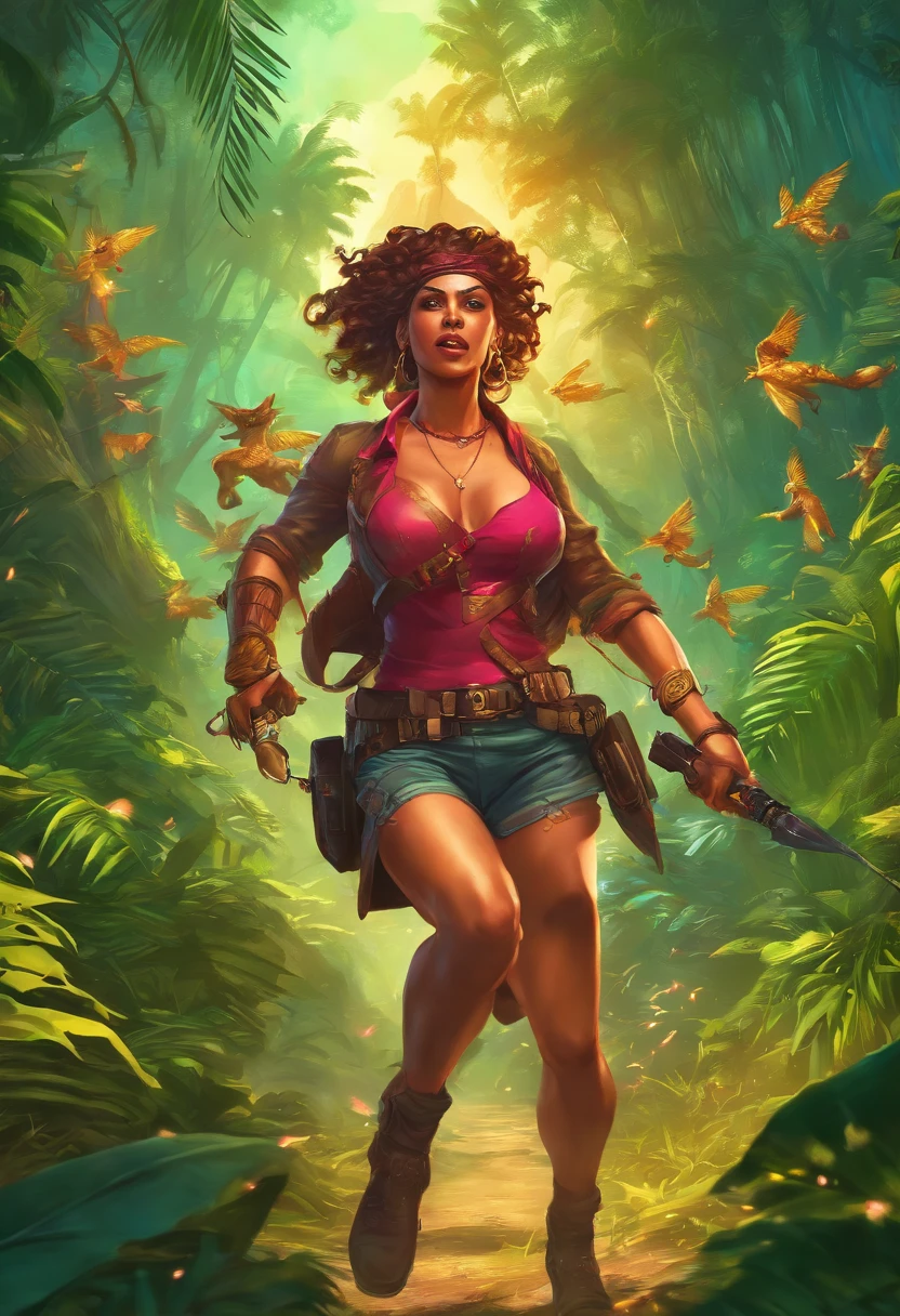 (high quality), photorealistic, (oil painting)
(dynamic pose), towards right,dynamic, cinematic, dramatic camera angle
Warriors charging forward to fight. Jungle scene with magic in the air and fireflies