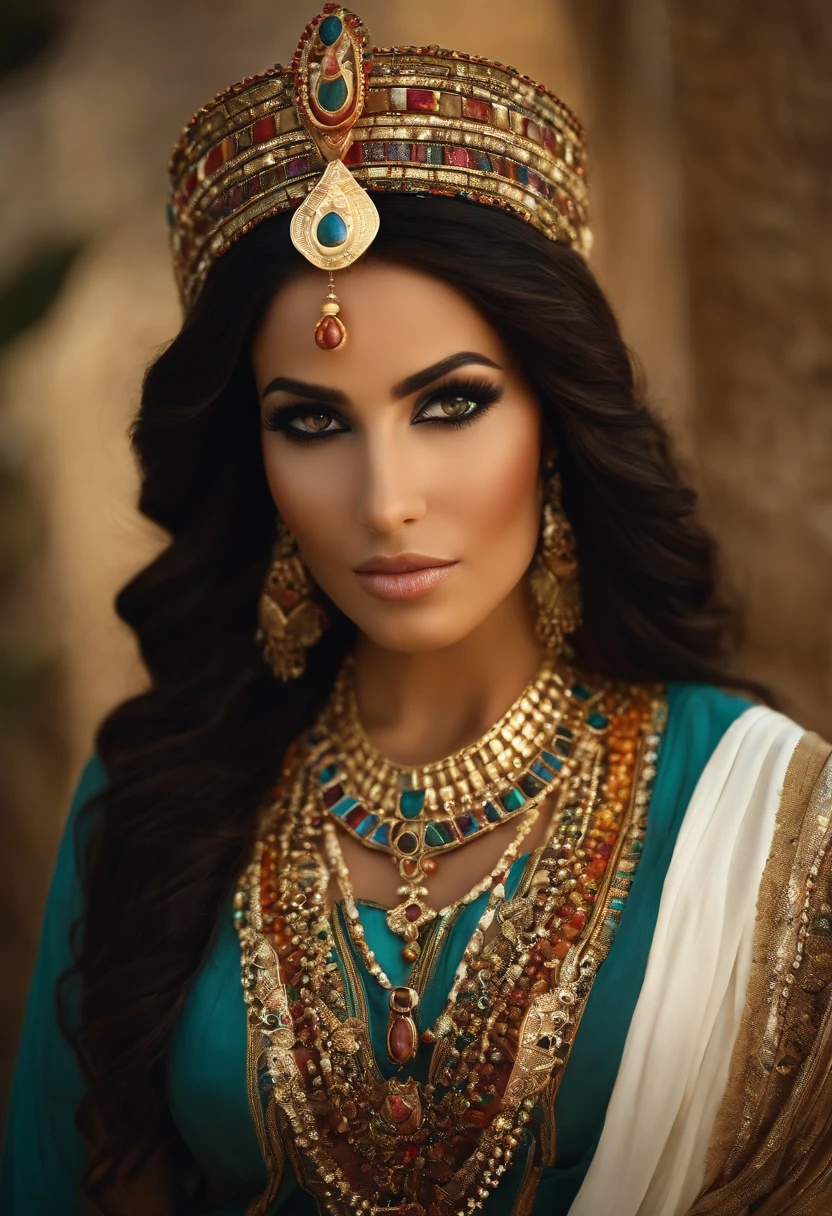 An Egyptian woman who looks feminine and pampered