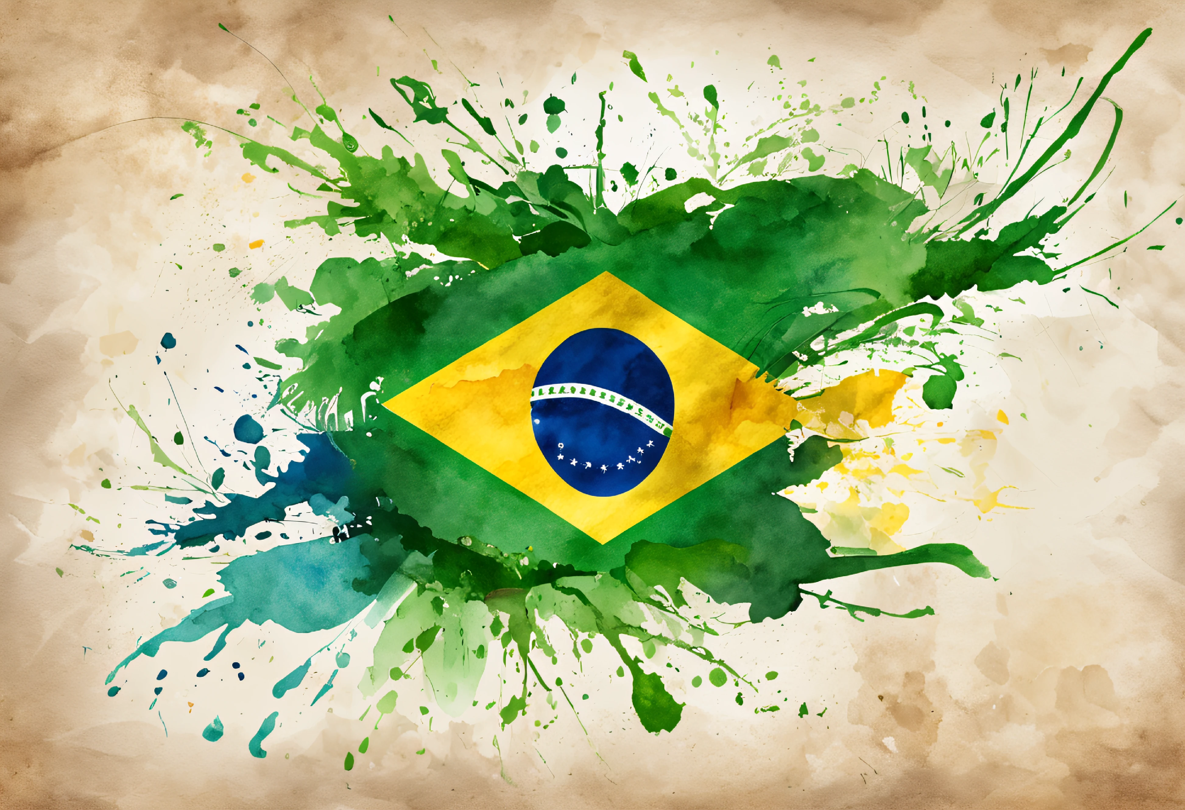 Imagem vetorial minimalista da bandeira nacional brasileira.