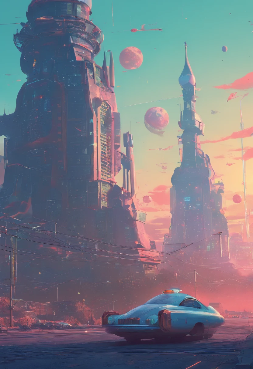 retrofuturism, streets of ((((soviet union)))), utopian future, androids,  flying droids, overgrown buildings, winter, (starry night), neon lights,  4k, wallpaper,Science Fiction,Lighting,Environmental Concept Art &amp; Design,Digital 3D,Character Modeling,3D,realistic,textures,cgi,environment,((Simon Stalenhag)),concept,Environmental Concept Art &amp; amp Design,scifi