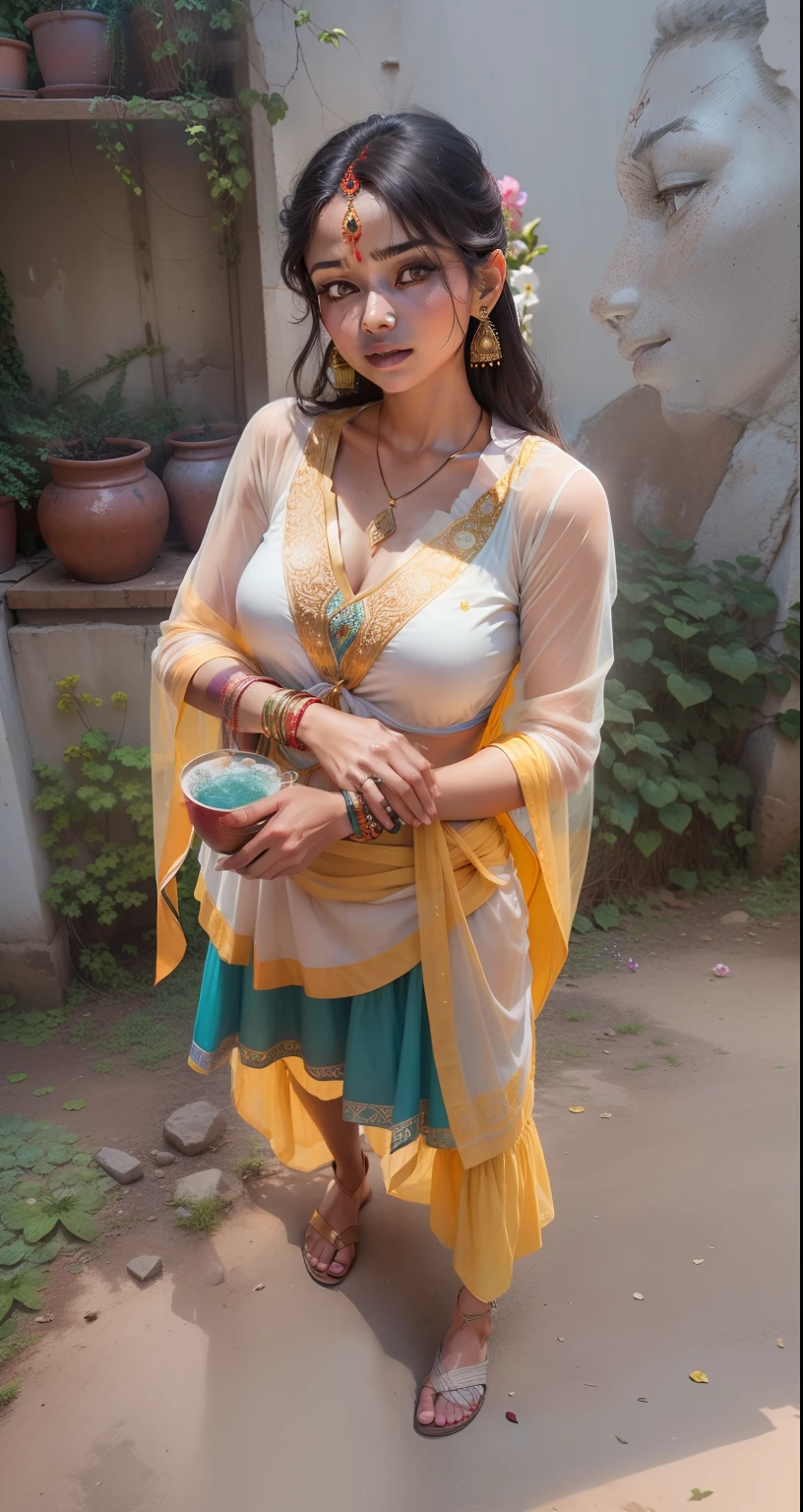 A beautiful india grile hot and slim body Indian wear,beautiful face with real pose ,realface, realistic, daylight,4k,canon f1.4,sony bokhe