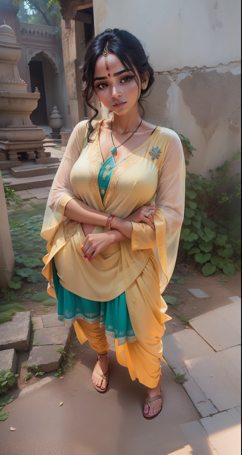 A beautiful india grile hot and slim body Indian wear,beautiful face with real pose ,realface,  realistic, daylight,4k,canon f1.4,sony bokhe