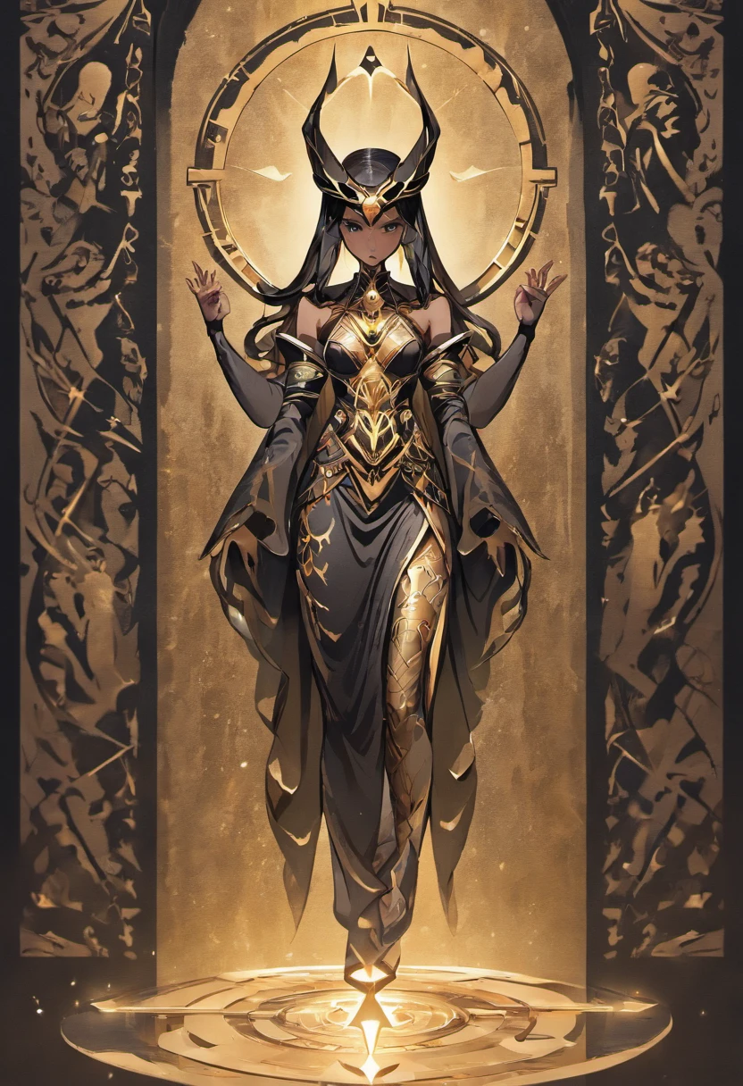**Brand page "Eternal footprints"**
**exterior design:**
bookmark "Eternal footprints" Capture the mysterious and transcendent essence of the synopsis with an elegant and sophisticated design. Made of durable and malleable metal, Bookmarks have an elongated format, Recall the endless sands of the underworld described in the story. The main color is dark black, Accented with gold and silver details,Sparkle in the lights.
At the top of the bookmark, It is an artistic representation of the silhouettes of the gods Anubis and Hela, Each occupies half a piece. The tiny details capture the signature features of the two gods – the serious gaze of Anubis and the dark aura of Hela. The figures are intertwined by elements symbolizing their kingdom: The sand of Anubis and the branches of Hela merge with the darkness.
**Design interiors:**
A bookmark is more than just a metal plate. It is decorated with embossed details,Provide a tactile experience. The relief is "riju" Mentioned in the synopsis, The fluid form refers to the fluidity of water and the journey of the soul.
on either side of the bookmark, Elaborately carved small symbols depict key moments in history. A row of silhouette-like souls awaits, And the subtle silhouette "Beautiful Mist Kingdom girl" Provides a glimpse of hope and beauty that captures the heart of Anubis.
**Colors and finishes:**
The bookmark combines a matte finish for dark areas with a glossy finish with gold and silver details. This creates a dramatic contrast,evokes the contrast between the underworld and the feelings aroused by the gods.
**Cord:**
Thin, durable power cord, black in color, Attached to the top of the bookmark, Allow it to be easily placed in any book. ao mesmo tempo, The power cord represents "Eternal footprints" The gods follow