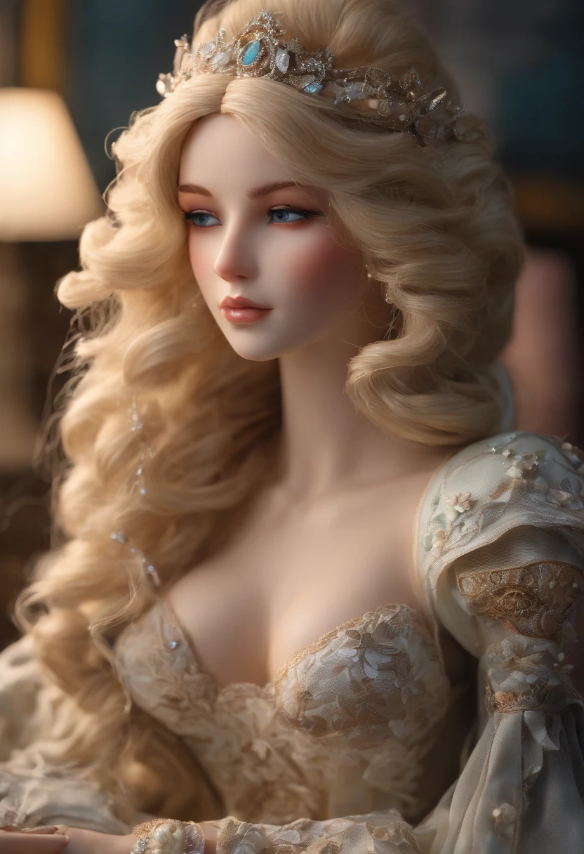 Best quality,Highly detailed,Masterpiece,Ultra-detailed,illustration,Blonde hair ,hair adornments,Stand,indoor,incredibly_absurderes,1girll,Medium breast,nose blush ,Realistic,Long hair,Summer_dress,a garter belt,a beauty girl,Wielding SV98