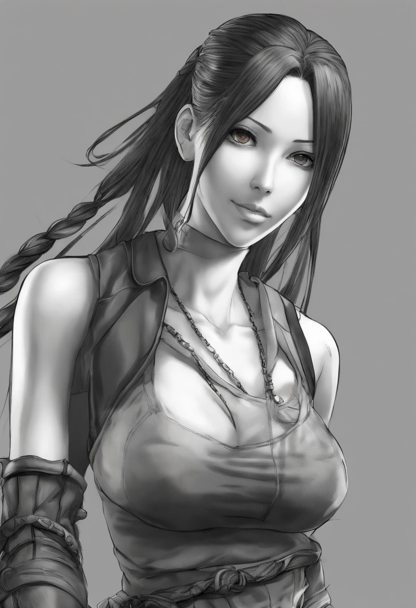 um desenho de uma mulher em uma saia com um top em, Nico Robin, high quality colored sketch, from one piece, nami from one piece, Tifa Lockheart glamourosa, nami one piece, tifa lockheart, fanart requintada altamente detalhada, Tifa Lockhart, Retrato sedutor de Tifa Lockhart, Nezuko, mulher anime, Personagem de anime feminino