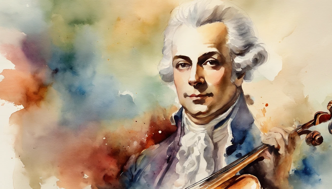 retrato de mozart