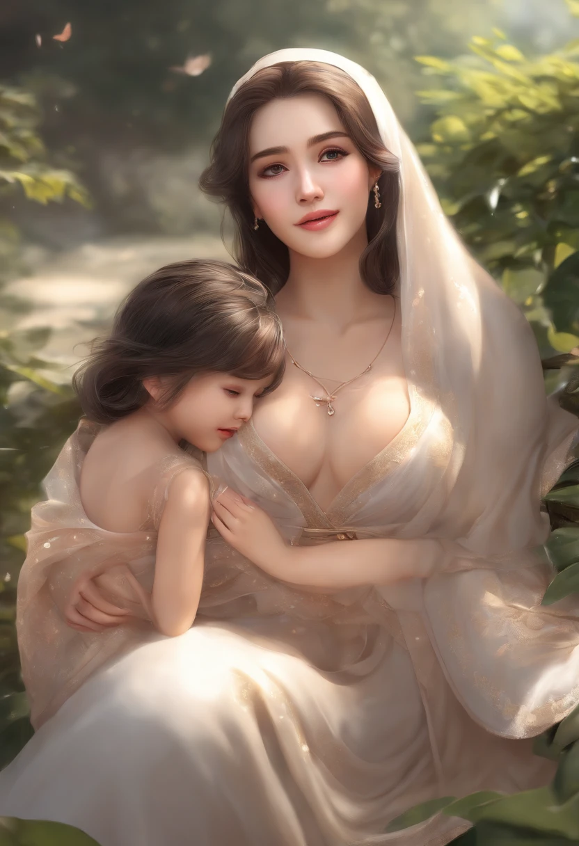 {{{masterpiece}, }}, {extremely detailed CG unity 8k wallpaper}, Amazing, finely detail, solo, {{floating hair}, }, {{Sakura}, }, outdoors, sky, {{wind}, }, detailed background, beautiful detailed eyes, see-through:evening dress:0.3, cleavage, bright pupils, {{full body}, }, dynamic pose, dynamic angle, cleavage, looking at viewer, detailed clothes, cinematic lighting, close-up, best quality, On the village, (Two mother's breastfeed their girls:1.2), legs wide open, (hyper realistic), (illustration), (high resolution), (8K), (extremely detailed), (best illustration), (beautiful detailed eyes), (best quality), (ultra-detailed), (she's wet), drooling's, girls wearings full hijabs, wearings torn kebaya's, no bra's, , no underwears, beauty breasts, revealed virgin vaginal, happy smile's faces, yawning's,