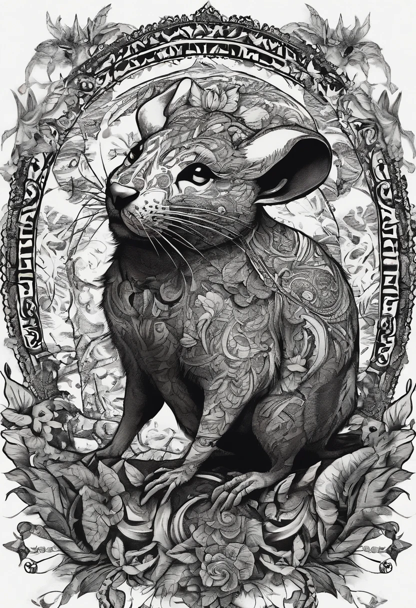 This is an image of a Chinese zodiac Rat (Sub-rats) in a cartoon style, striking an enchanting pose. It's designed as a mobile wallpaper with 8K resolution, high-quality details, and 3D rendering, primarily in a surrealistic style. The Rat is set in a magical forest world. Soft light filters through the leaves, casting a glow on its adorable features. The surroundings are filled with a sense of mystery and fantasy, as if stepping into a captivating fairy tale.