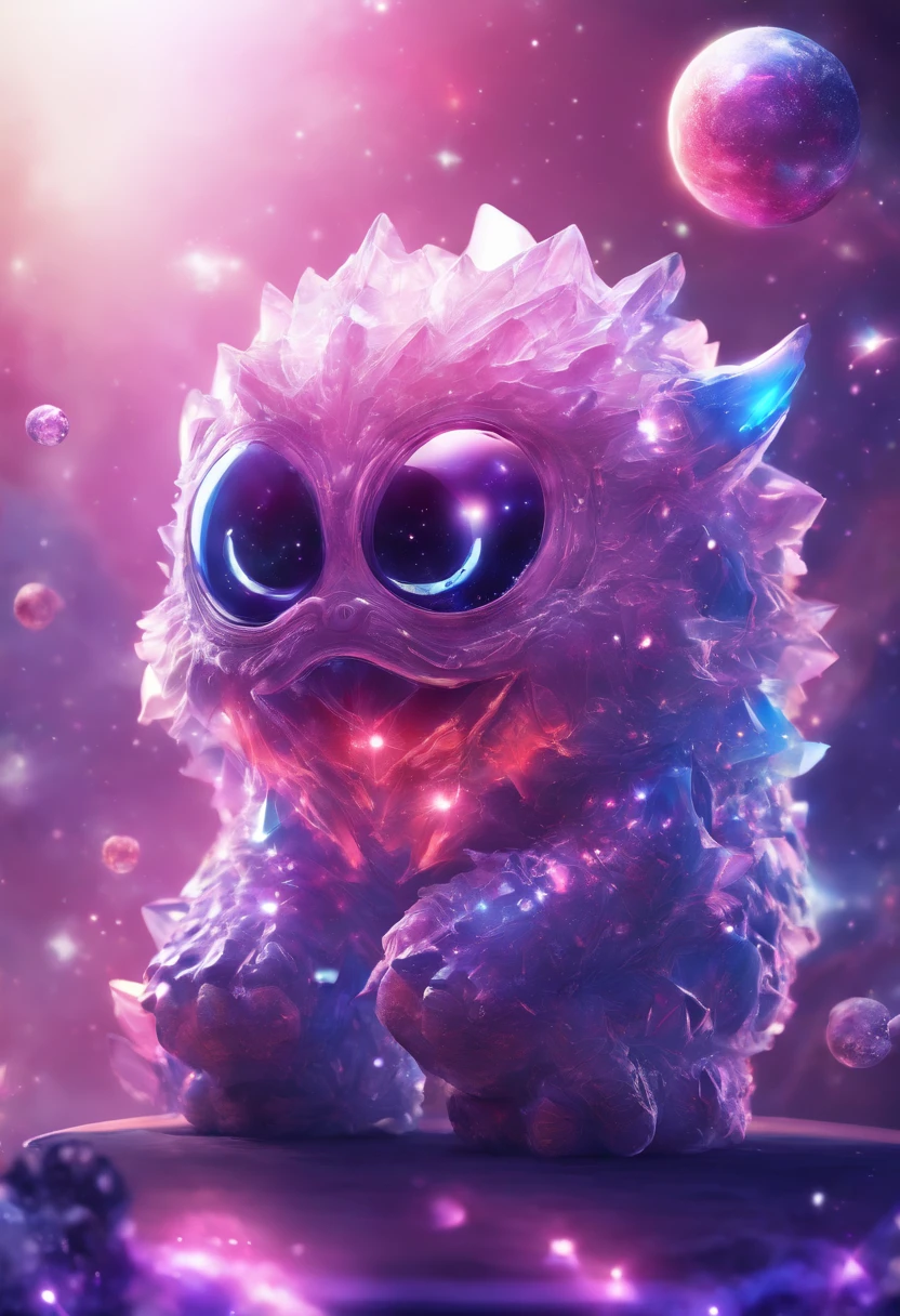 Cute crystal monster, Detailed 8K gorgeous and bright,High quality