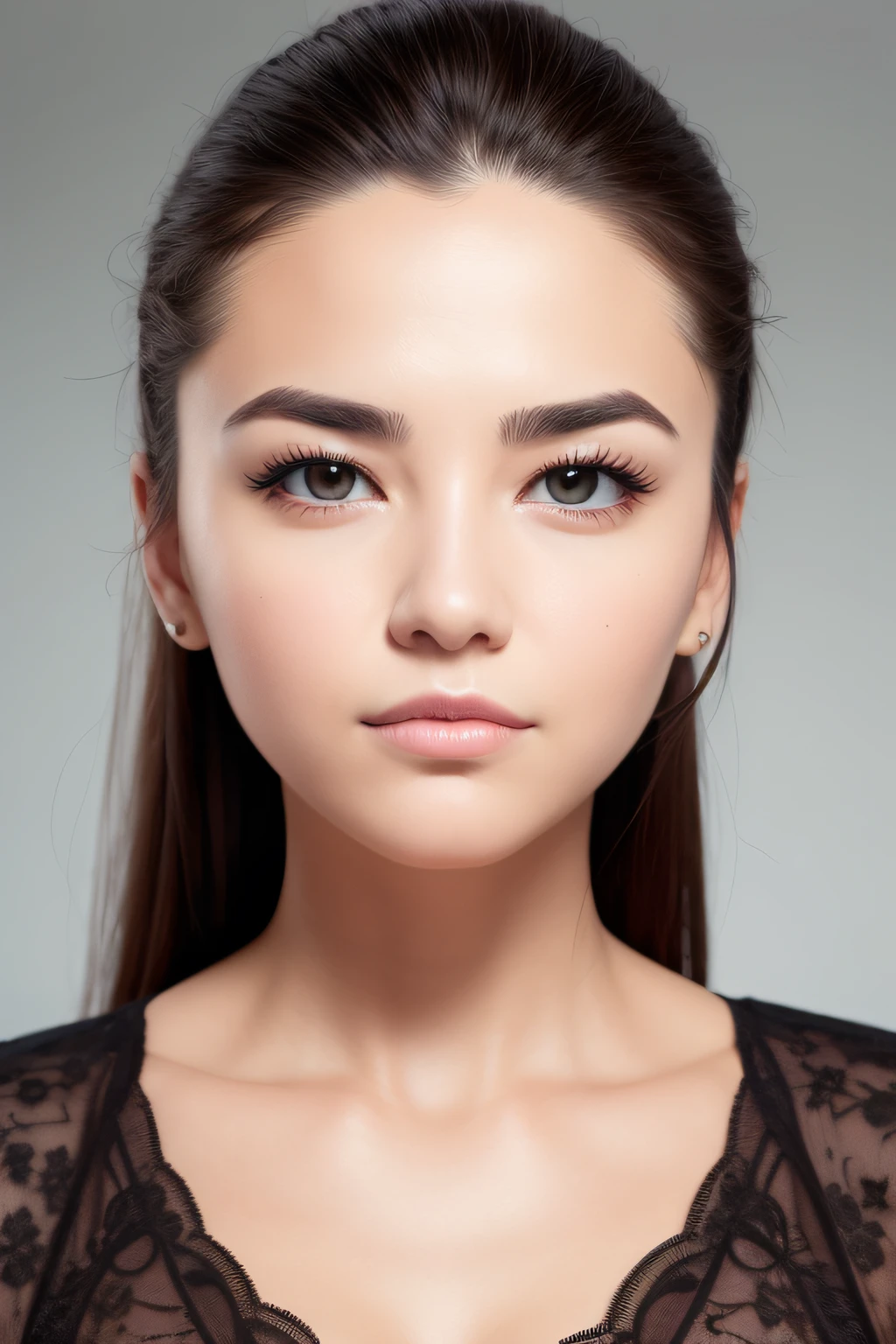 a woman's face focusing on her eyebrows