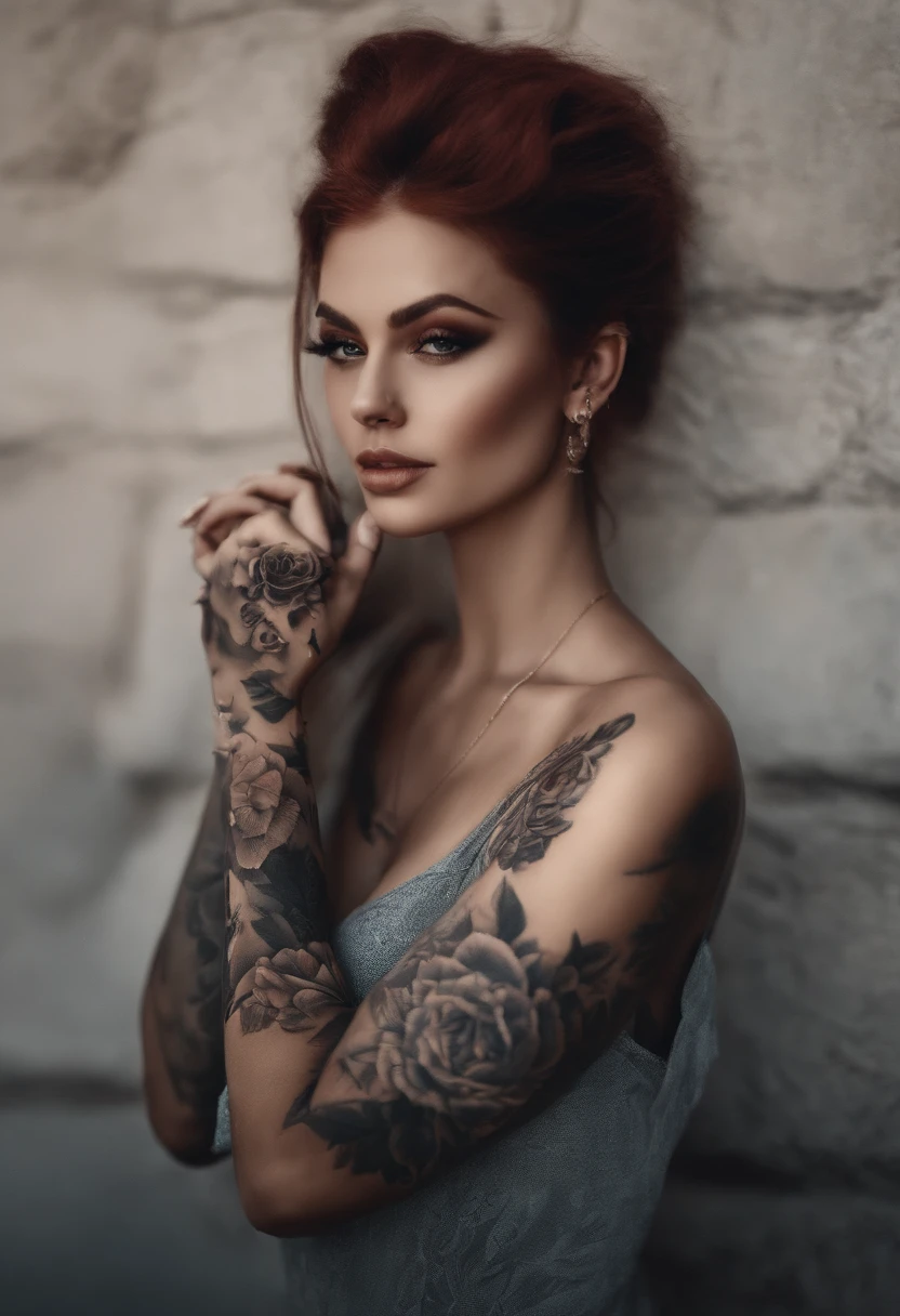 tattooed girls, Very beautiful, Murderous, Handsome man, betrayal, Anger, Dark background, 8K, Live wallpaper, Very delicate, Very dense
