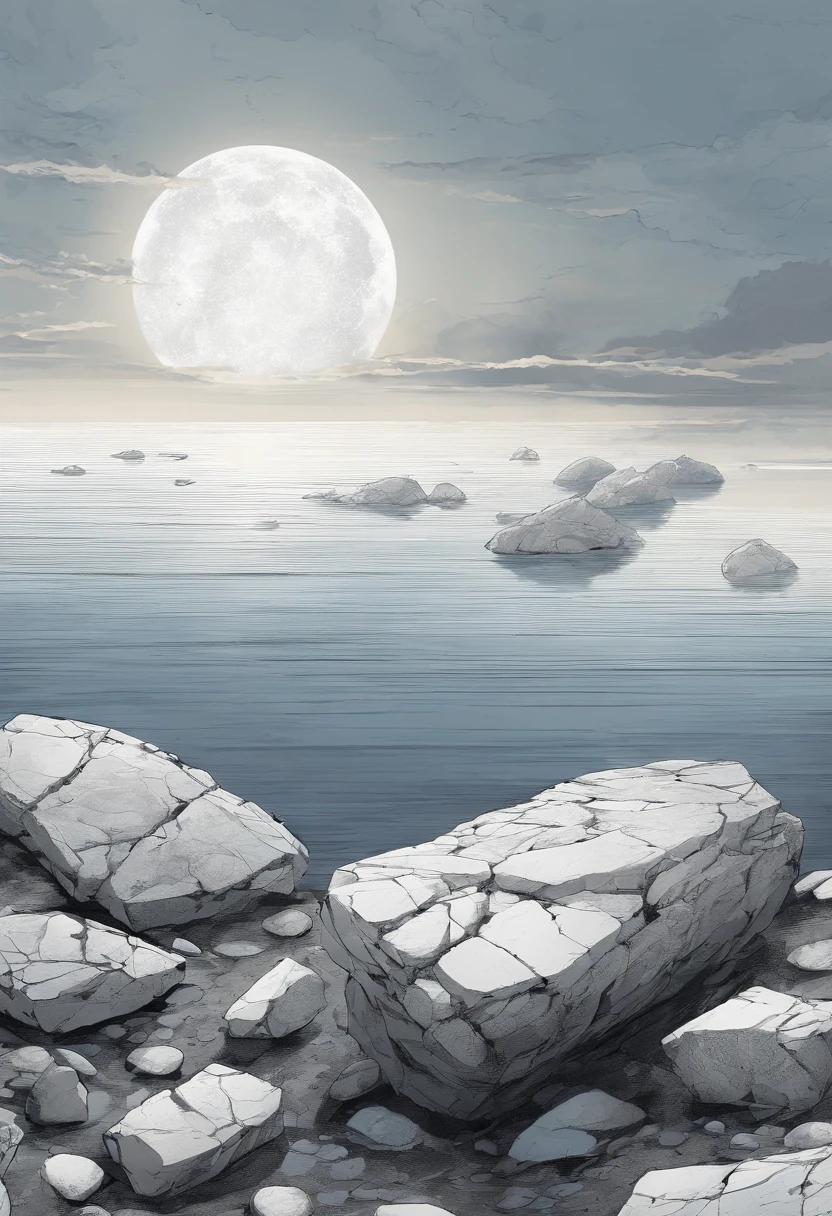 beautiful white stones in balance against the backdrop of the sea and the sky::3 celestial::3 comicbook::3 comicbook drawing::3 ultraviolet::3