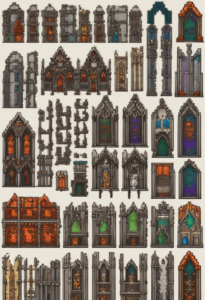 Gothic architecture ornaments, metal, high quality