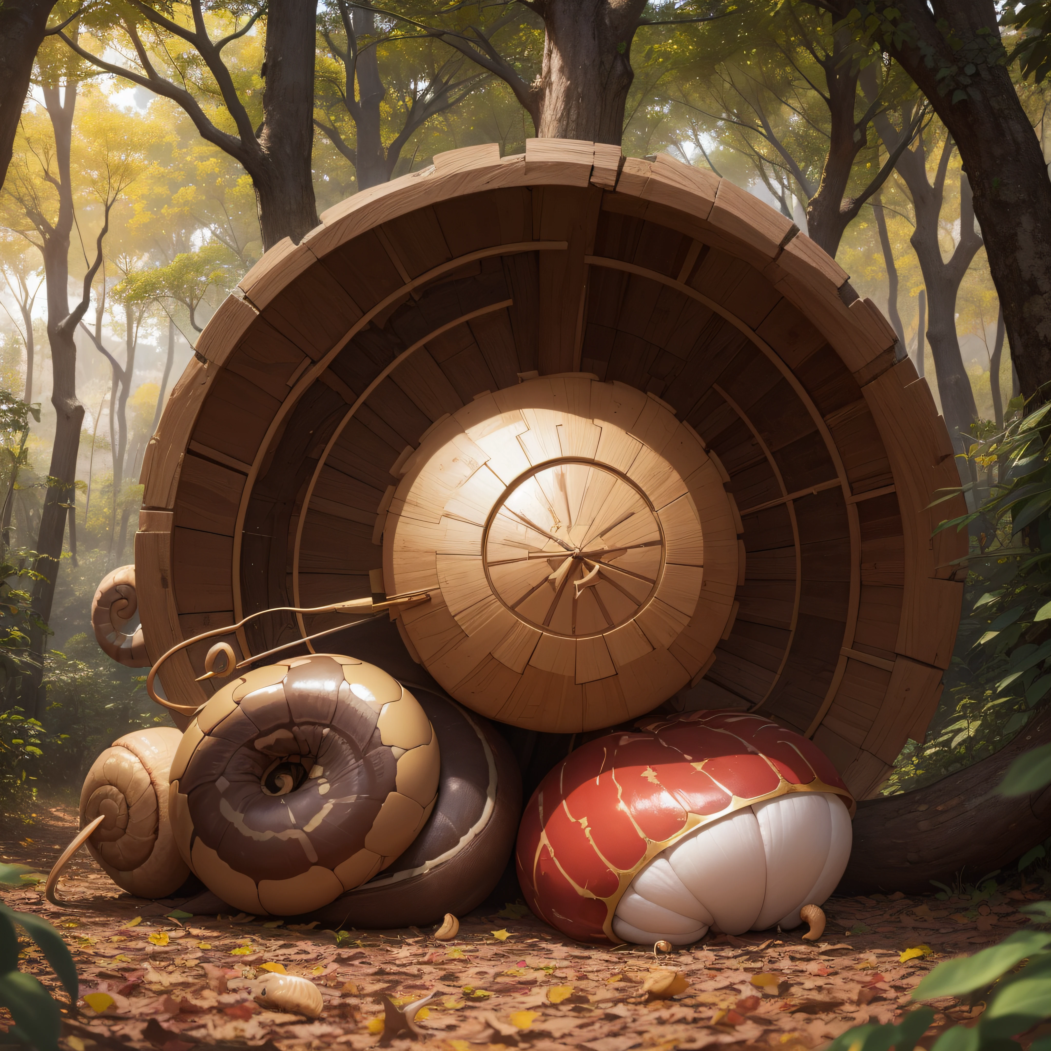 (extremadamente detallado, obra maestra, La mejor calidad, foto antigua, principios de siglo) latex, snail, una linterna directa lo ilumina, bosque de noche. plano cercano. sangre por el suelo.