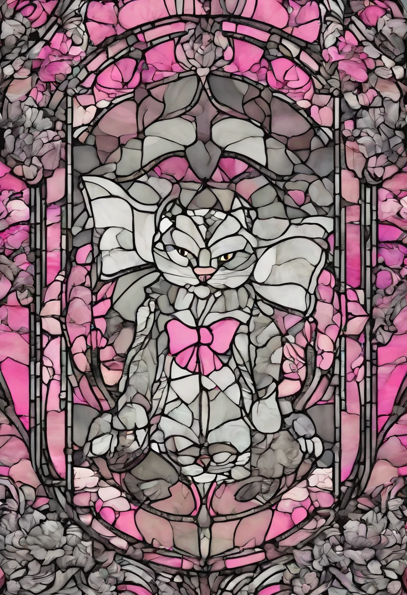 a wallpaper of cats with pink eyes, in the style of dark gray and light gray, animated gifs, whimsical cartoon, close-up, the helsinki school resolution=high, HD
