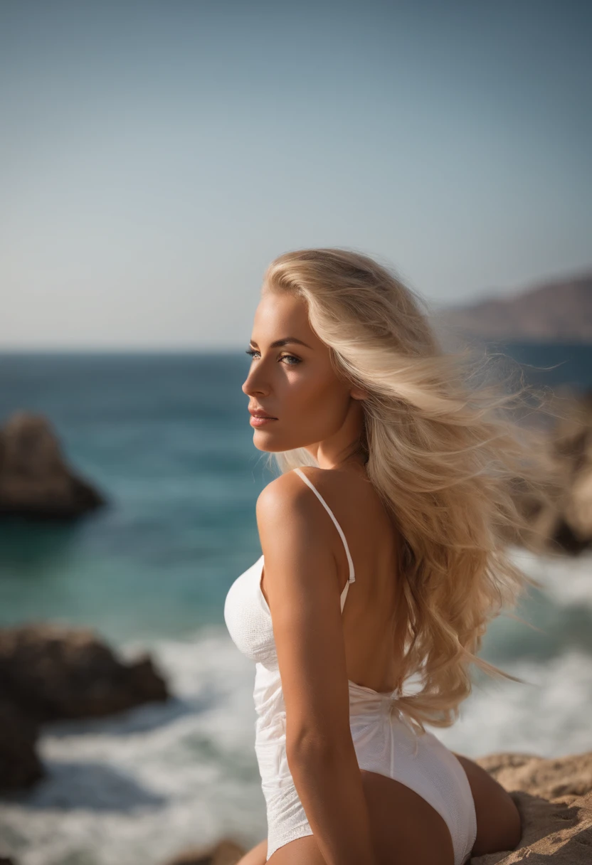 Blonde woman with long hair and white bikini posing for a photo in Greece on the beach, beautiful blonde woman, beautiful blonde girl, Blonde Frau, a beautiful blonde, blonde and attractive features, photo of a beautiful woman, sexy girl with long blonde hair, blonde beautiful young woman, A girl with blond hair Young blonde woman, beautiful blonde hair
