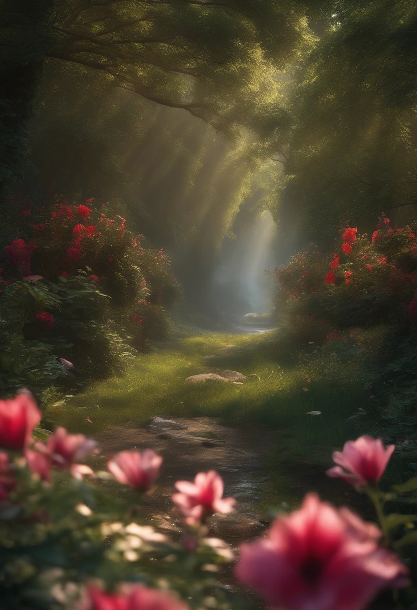 (best quality,4k,8k,highres,masterpiece:1.2),ultra-detailed,(realistic,photorealistic,photo-realistic:1.37),HDR,UHD,studio lighting,ultra-fine painting,sharp focus,physically-based rendering,extreme detail description,professional,vivid colors,bokeh,portraits,landscape,horror,anime,sci-fi,photography,concept artists, colorful flowers in a beautiful garden, blooming in vibrant hues, surrounded by lush greenery, sunlight filtering through the leaves, casting a warm and ethereal glow, petals petalsoft and velvety, glistening with dewdrops, intricate patterns and delicate textures, showcasing nature's masterpieces, a symphony of fragrances fills the air, a peaceful and serene atmosphere, inviting and calming, capturing the essence of tranquility and beauty, a visual feast for the senses.