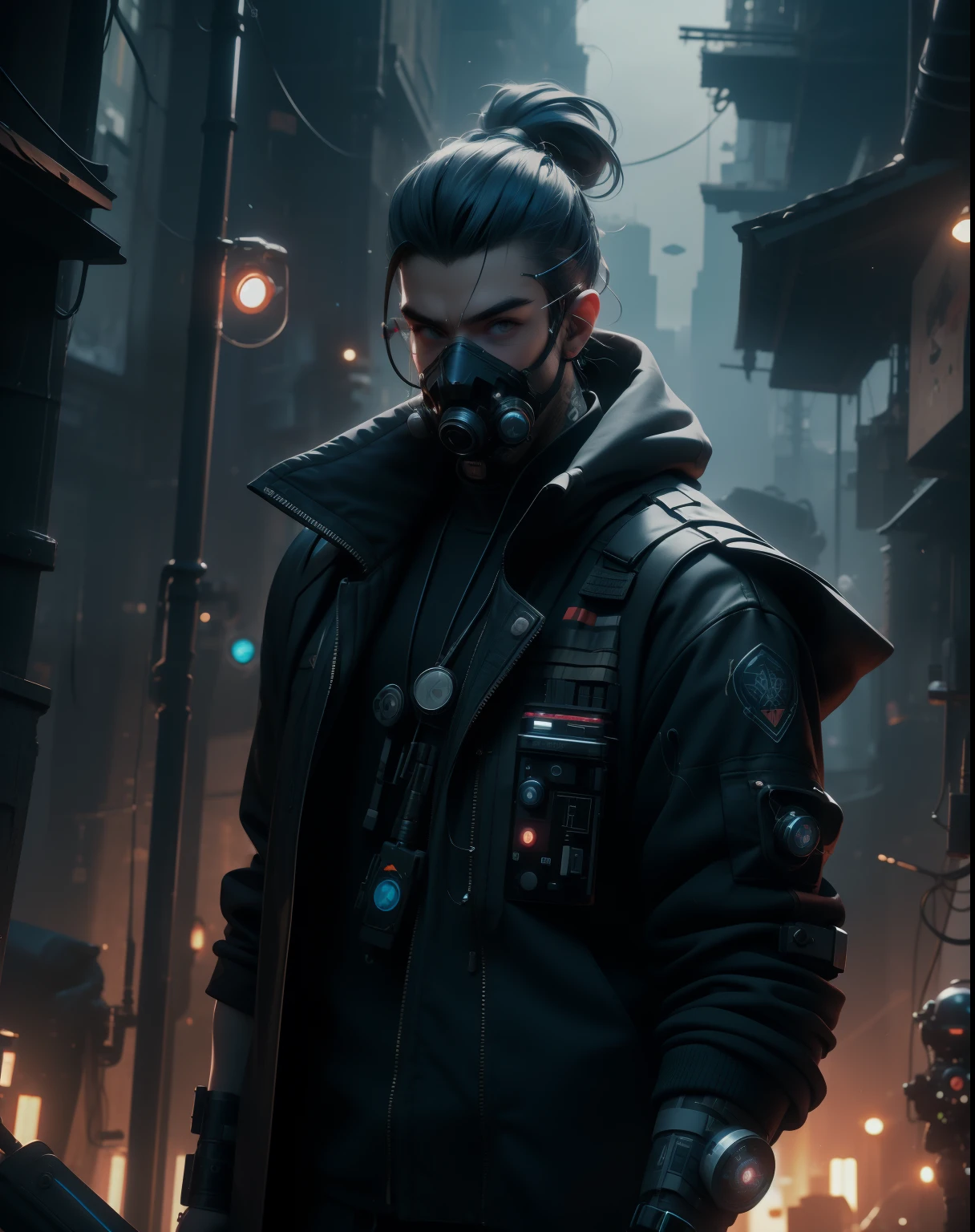 Hyperrealistic, Unreal engine, 3d, Cyberpunk Doctor, Cyberpunk Meta-Gnome Doctor wearing HighTech Surgical mask, Cyberpunk Stethoscope, Cybernetic Beard, (Holding a Scifi Medic Kit), in the Holographics Hyperspace Metaverse 50mm ,Ray Tracing,