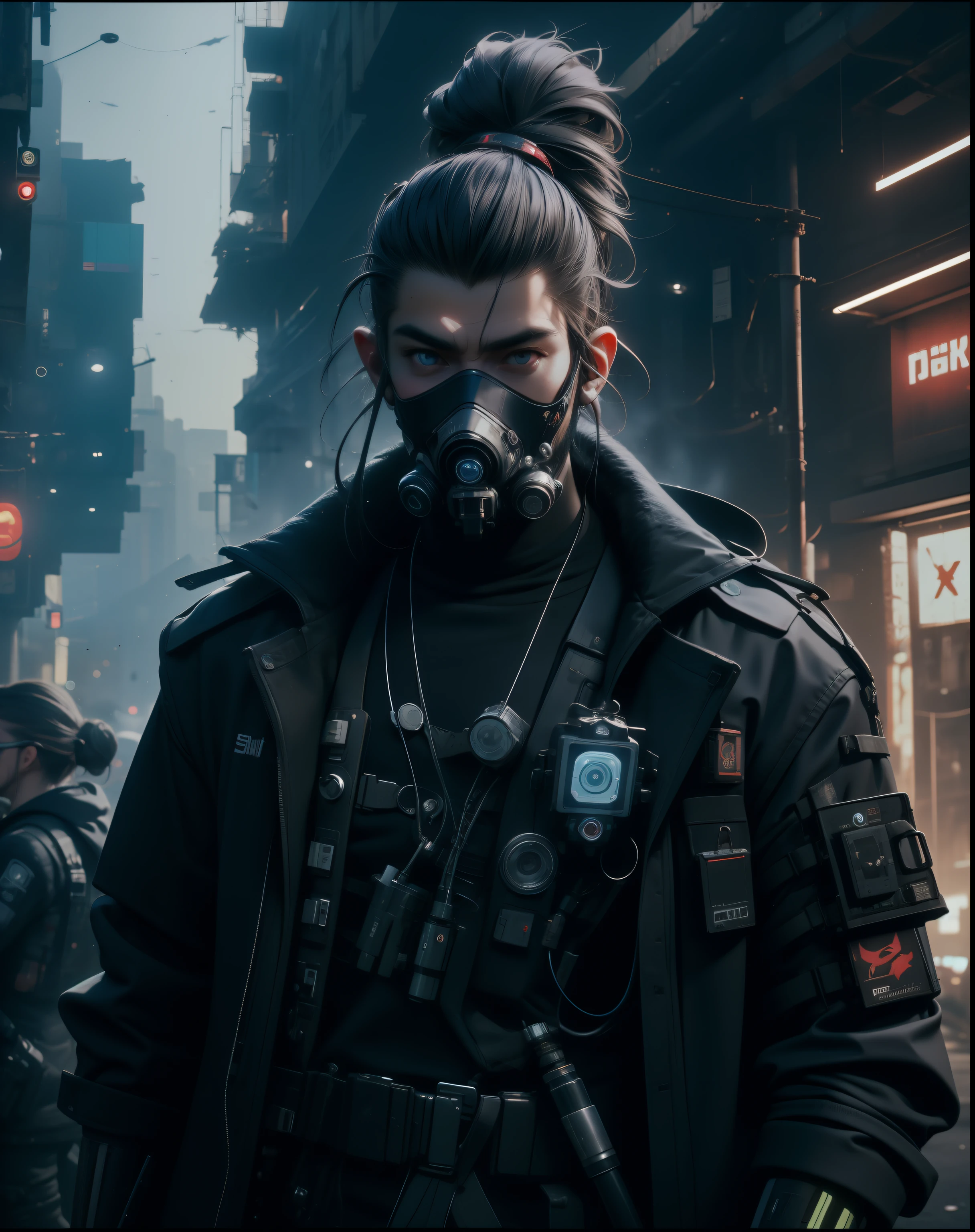 Hyperrealistic, Unreal engine, 3d, Cyberpunk Doctor, Cyberpunk Meta-Gnome Doctor wearing HighTech Surgical mask, Cyberpunk Stethoscope, Cybernetic Beard, (Holding a Scifi Medic Kit), in the Holographics Hyperspace Metaverse 50mm ,Ray Tracing,