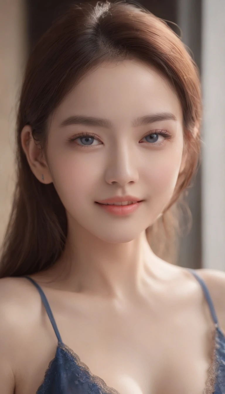 (top Quority,8K,tmasterpiece:1.3)(Engaging pose),(casual hairstyle, No leakage of big breasts:1.3),(from below),Sea beach、angelicales,A smile、Young Face、O'Mook、Incredibly cute,(Gaze towards the viewer, Full body portrait、High Detail RAW Color Photo Professional Photo、hentail realism、Photorealism:1.37、Best Shadows,超A high resolution、physically-based renderingt)、fanaticism,realisticlying,tmasterpiece,Realistis,highly contrast,ultra - detailed,best qualtiy, 超A high resolution, realisticlying, hight resolution, A detailed, RAW photogr,Super Detailed Face,Detailed blue eyes,二重まぶた,White Low Cut Bra