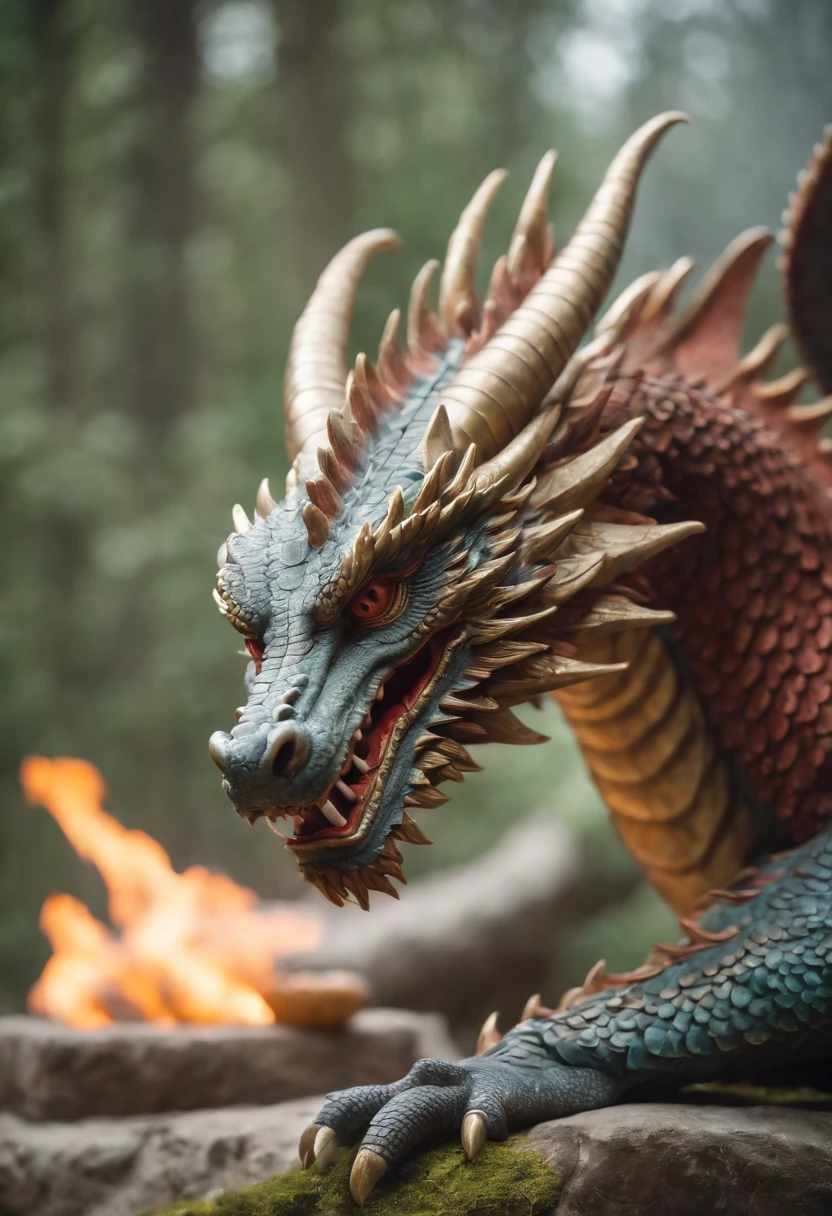 a chinese style dragon in a dungeons and dragons fantasy setting