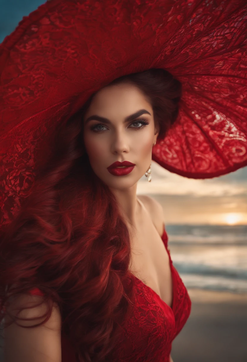 Garota de cabelo vermelho
