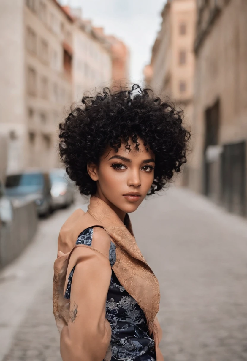 African-American girl Black girl about 25 years old 8 inches long curly hair, curly hair and running, cour, black curly hair, short curly hair, Curly bang, very short curly hair, Messy loops, Curly black hair Natural black hair,Photographie de rue,Photographie de rue,