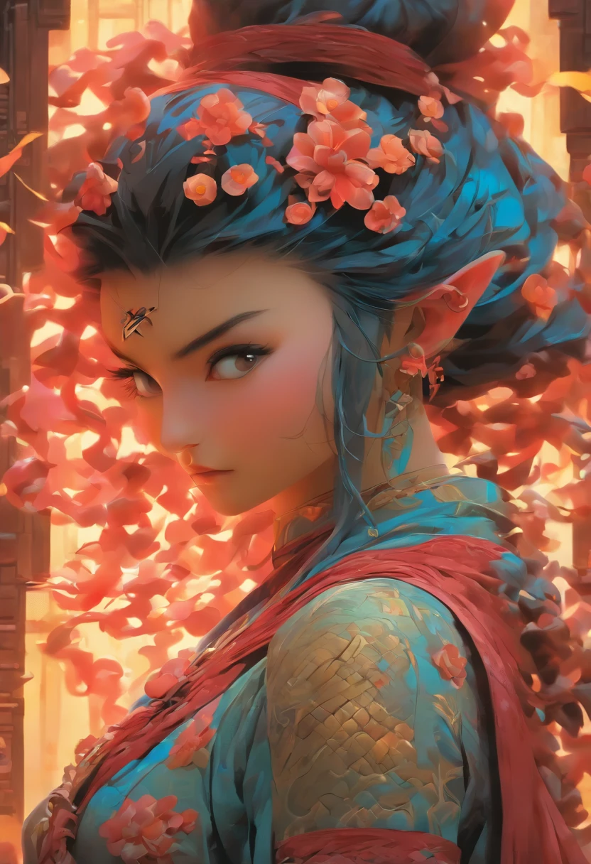younger female, full bodyesbian, Disney princess poster style, Wire cybernetics implants, Adrian Gainey Esso Andrews' style Jenny Savile, The surrealist dark art of James Jean Gaoto Yamamoto and Bri Sienkiewicz, trending on artstationh, Sharp focus, studio photo, Intricate details, Highly detailed, by Greg Rutkowski, intricate face details, TM Ninja, TM Samurai, Poster style, pictogram, Vibrant, colorful, vectorstyle, Digital art, 4K, Intricate details, big breasts enchanting, Professional manufacturing, Beautiful vector illustration, 12k resolution, 。.3D, All characters in detailed full body, Highly detailed, vibrant, Ultra high quality, hyper photorealism, Photorealism, rendering by octane]