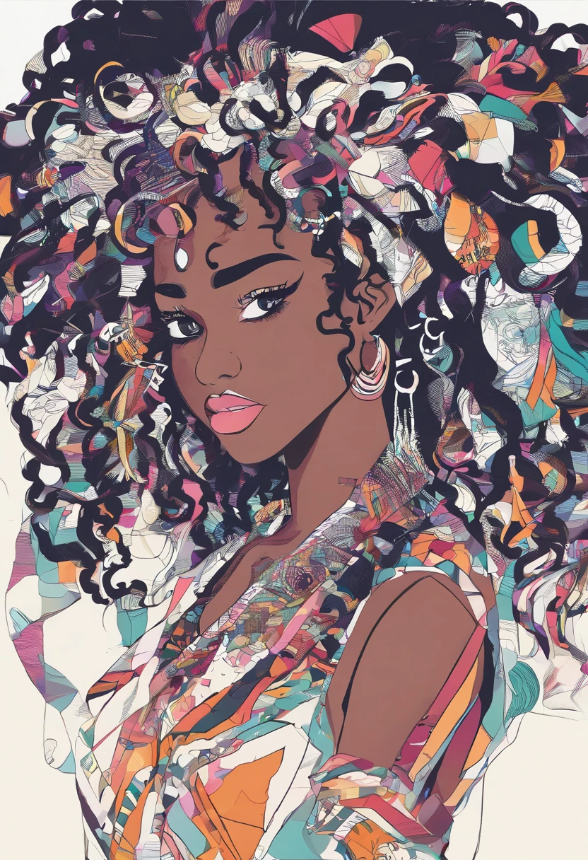 African-American girl Black girl about 25 years old 8 inches long curly hair, curly hair and running, cour, black curly hair, short curly hair, Curly bang, very short curly hair, Messy loops, Curly black hair Natural black hair,Photographie de rue,Photographie de rue,