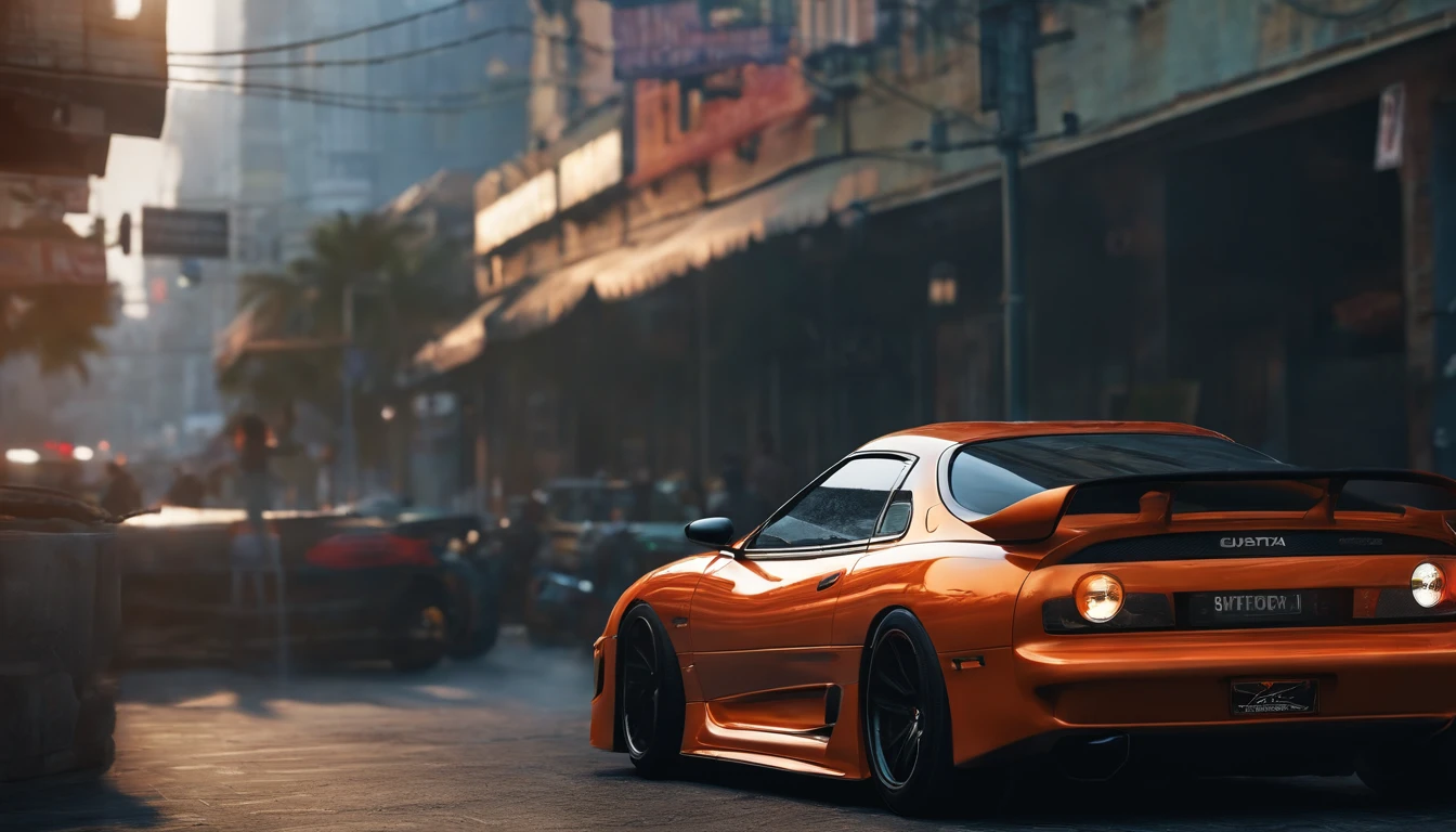 a close up of a supra mk4 car parked on a city street, best wallpaper, cinematic poster, phone wallpaper, like matrix, motivational poster, beast customized color supra mk4 car, money raining from the sky,cinematic 4 k wallpaper, cinematic 4k wallpaper, matrix lut, poster!!!, gta v poster style, automotive photography, cinematic matte illustration, matte digital illustration, amazing wallpaper, matte painting movie poster, gta loading screen art, mobile wallpaper